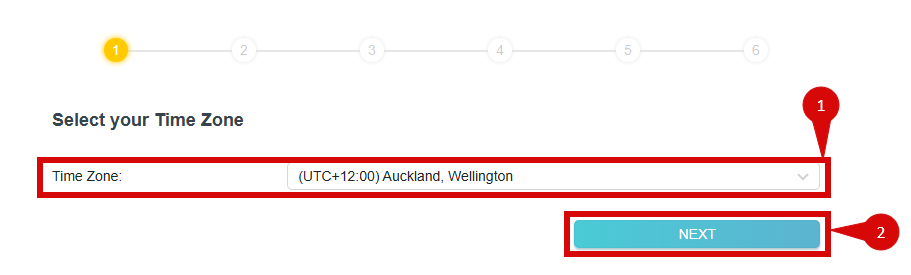 TP-Link quick setup time zone selection