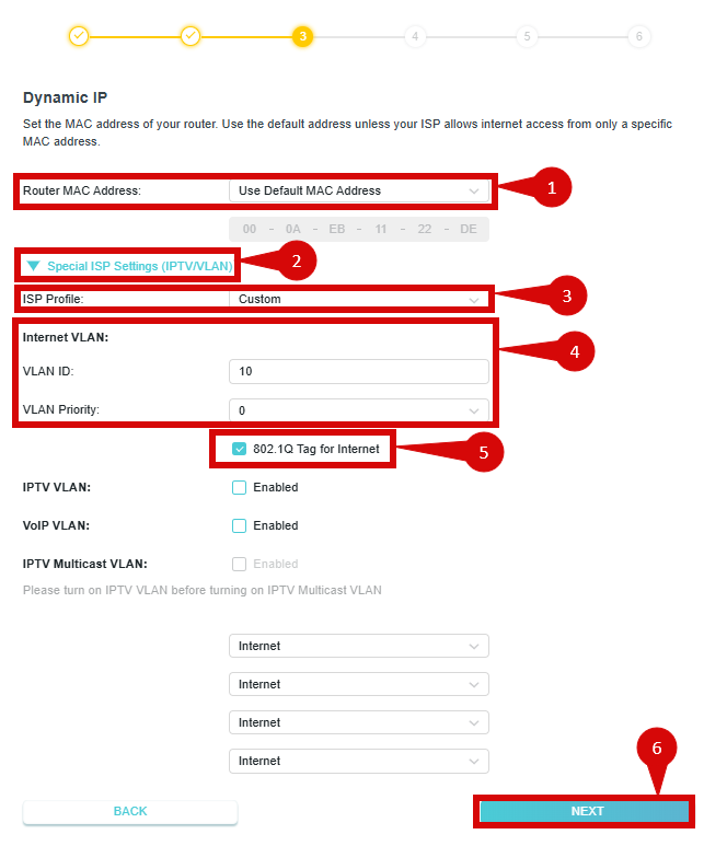 TP-Link VLAN configuration