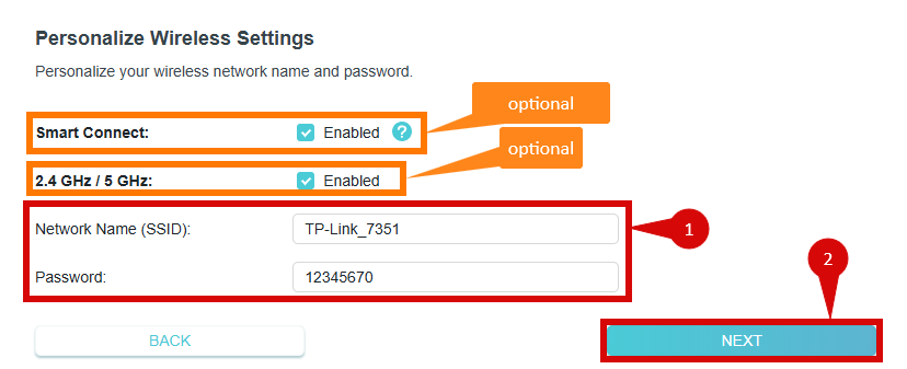 TP-Link wireless settings