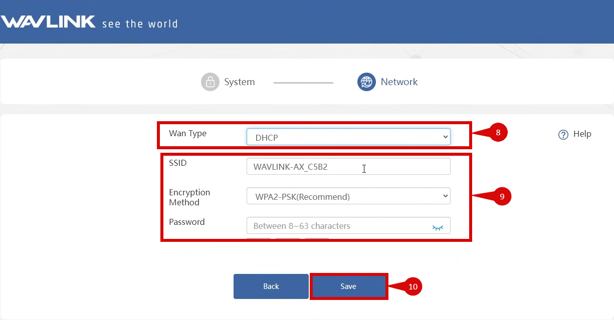 WAVLINK AX1800 WAN settings